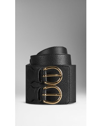 Burberry Buckle Detail Leather Waist Belt
