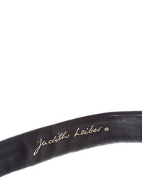 Judith Leiber Embossed Leather Waist Belt