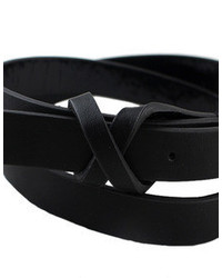Fashion Beautiful Long Thin Pu Leather Waist Belt