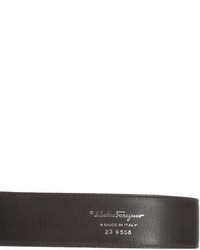 Salvatore Ferragamo Glossed Leather Gancini Waist Belt