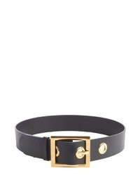 Gucci Black Leather Large Buckle Waist Belt
