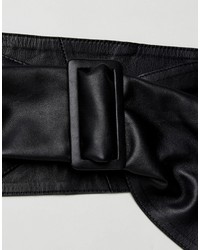 Asos Leather Sash Self Covered Rectangle Buckle Waist Belt