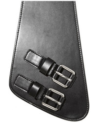 Michael Kors Michl Kors Collection Asymmetric Leather Waist Belt Black