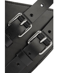 Michael Kors Michl Kors Collection Asymmetric Leather Waist Belt Black