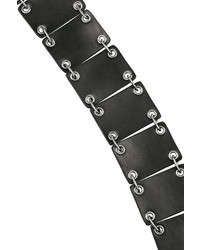 Saint Laurent Paneled Leather Waist Belt