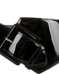 Oscar de la Renta Patent Leather Waist Belt