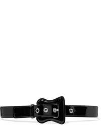 Saint Laurent Patent Leather Waist Belt Black