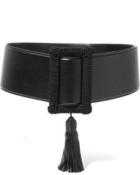 Saint Laurent Tasseled Leather Waist Belt Black
