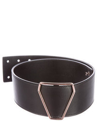 Saint Laurent Yves Calfskin Leather Waist Belt
