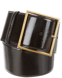 Saint Laurent Yves Patent Leather Waist Belt