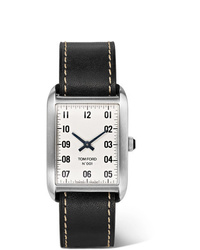 Tom Ford Timepieces 001 Stainless Steel And Leather Watch