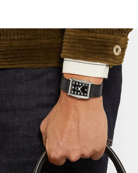 Tom Ford Timepieces 001 Stainless Steel And Pebble Grain Leather Watch