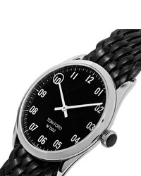Tom Ford Timepieces 002 38mm Stainless Steel And Braided Leather Watch