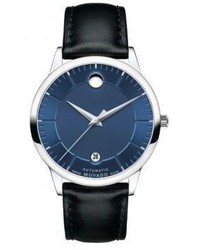 Movado 1881 Automatic Stainless Steel Leather Strap Watch