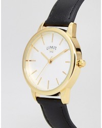 Limit 623737 Faux Leather Watch In Black