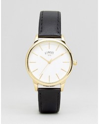Limit 623737 Faux Leather Watch In Black