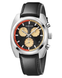 Calvin Klein Achieve Chronograph Leather Band Watch