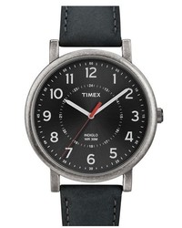 Timex Antiqued Case Leather Strap Watch 42mm