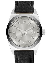 Armani Exchange Ax Active Leather Strap Watch 26mm