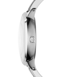 Armani Exchange Ax Smart Leather Strap Watch 38mm Black Silver