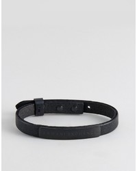 Armani Exchange Ax7102 Black Leather Watch Bracelet Gift Set