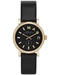 Marc by Marc Jacobs Baker Round Leather Strap Watch 28mm