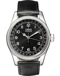 Oris Big Crown Original Pointer Date Stainless Steel And Leather Watch