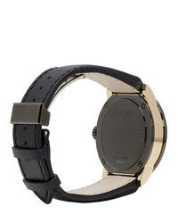 Gucci Black And Gold G Chrono Watch