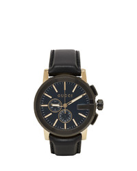 Gucci Black And Gold G Chrono Watch