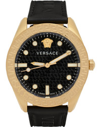 Versace Black Greca Dome Watch