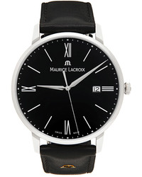 Maurice Lacroix Black Leather Eliros Date 40mm Watch