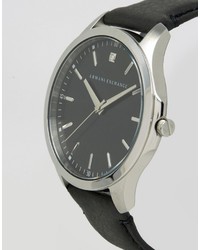 Armani Exchange Black Leather Watch Ax2182