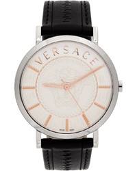 Versace Black Silver V Essential Watch