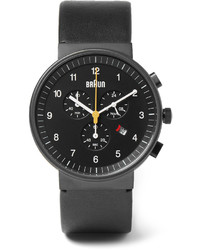 Braun Bn0035 Stainless Steel And Leather Watch