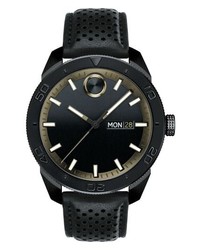 Movado Bold Metals Sport Leather Strap Watch