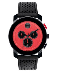 Movado Bold Tr90 Chronograph Leather Watch