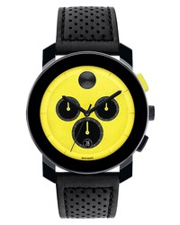 Movado Bold Tr90 Chronograph Leather Watch