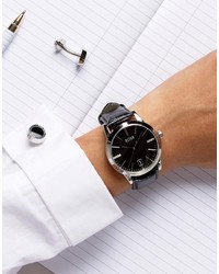 Hugo Boss Boss By Leather Watch Cufflink Gift Set