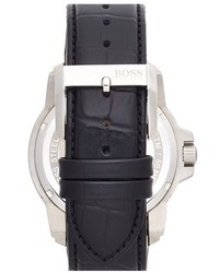 Hugo Boss Boss Round Leather Strap Watch 46mm