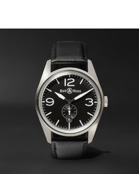 Bell & Ross Br 123 41mm Steel And Leather Watch