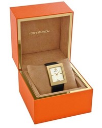 Tory Burch Buddy Classic Rectangular Saffiano Leather Strap Watch 26mm X 32mm