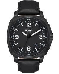 Nixon Charger Leather Strap Watch 42mm