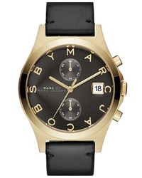 Marc Jacobs Chronograph Leather Strap Watch 38mm