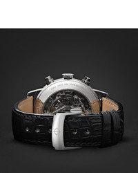 Baume & Mercier Classima Automatic Flyback Chronograph 42mm Stainless Steel And Alligator Watch Ref No M0a10484
