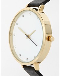 Asos Collection Large Face Rhinestone Watch