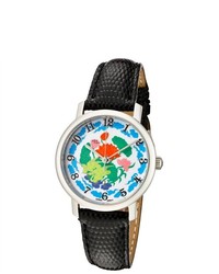 Croton Black Leather Watch