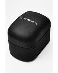 Emporio Armani Crystal Index Leather Strap Watch 26mm