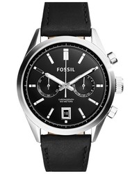 Fossil Del Rey Chronograph Leather Strap Watch 43mm
