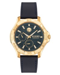 Versus Versace Dtla Multifunction Leather Watch