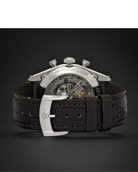 Zenith El Primero 42mm Stainless Steel And Alligator Watch Ref No 03208040001c494